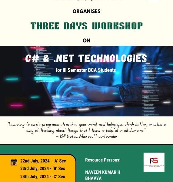 3 Day workshop mitdc C# & .net